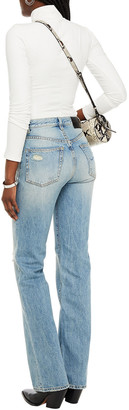 R 13 Colleen Distressed High-rise Straight-leg Jeans