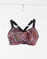 Thumbnail for your product : Pour Moi? Pour Moi Energy Underwired Lightly Padded Convertible Sports Bra in Ditsy Floral