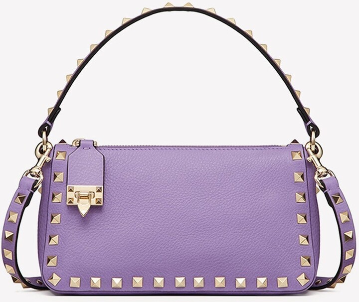 Valentino Rockstud Grained Leather Top Handle Bag ShopStyle