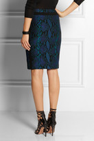 Thumbnail for your product : Diane von Furstenberg Paulina python-jacquard skirt