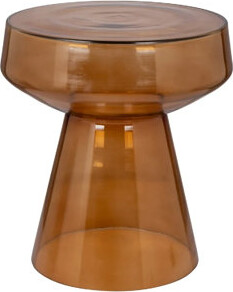 OROA Bowen Glass Pedestal End Table