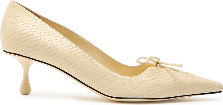 Jimmy Choo Scarlett 50 Crocodile-effect Leather Pumps