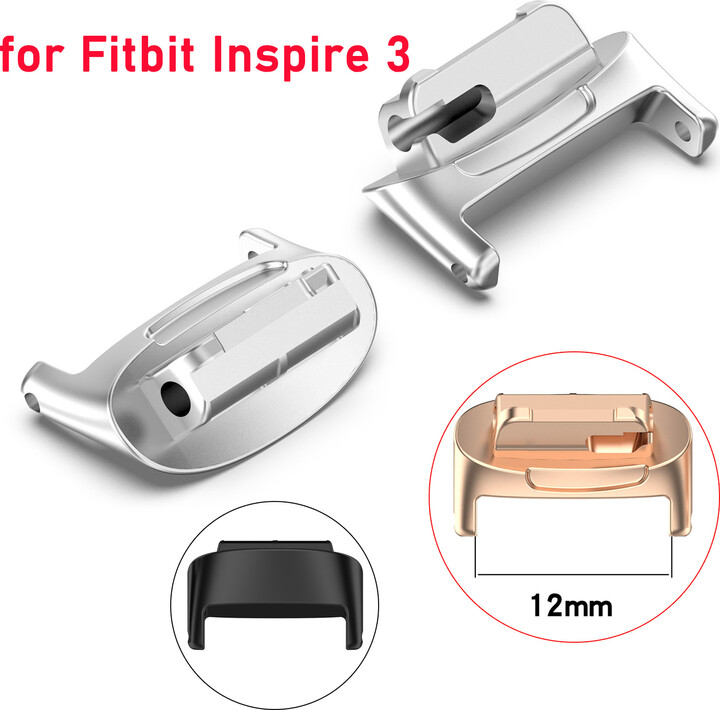 Hujerl Inspire 3 Connector 12mm Stainless Steel Replaceable Connection Adapter for Fitbit Inspire 3 Watch Accessories Inspire3 Heads