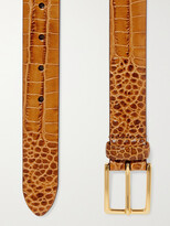 Thumbnail for your product : Andersons Croc-effect Leather Belt - Tan
