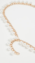 Thumbnail for your product : Lele Sadoughi Dangling Imitation Pearl Chain Belt