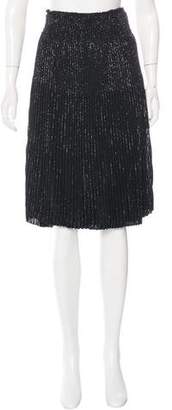 Blumarine Metallic Pleated Skirt