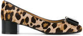 Thumbnail for your product : Ferragamo leopard print block heel pumps
