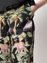 Thumbnail for your product : RED Valentino Elephant print high-waisted trousers