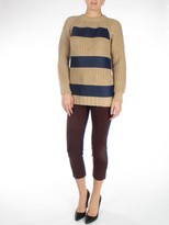 Thumbnail for your product : MSGM Waxed Stripe Sweater w/ Side Zip