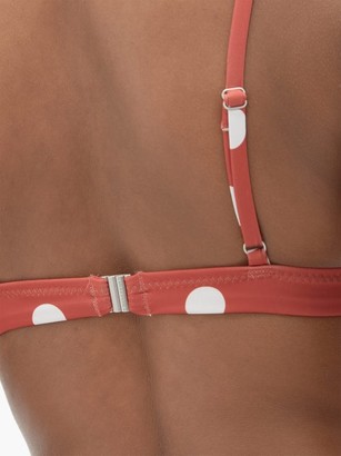 Solid & Striped The Morgan Polka-dot Bikini Top - Red Multi