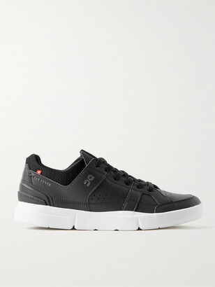 On The Roger Clubhouse Faux Leather and Mesh Tennis Sneakers