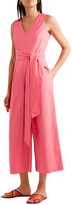 Thumbnail for your product : J.Crew Dark Matter Belted Cotton-blend Poplin Jumpsuit