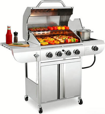 R.W.FLAME 2 Burners 20000 BTU Propane Grill with Side Shelves