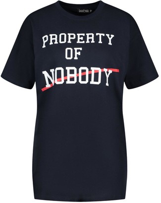 boohoo Property Of Nobody Graphic T-Shirt