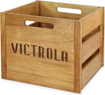 Record Solid Wood Crate
