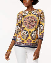Thumbnail for your product : Charter Club Printed Boatneck Top, Created for Macy's