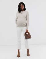 Thumbnail for your product : ASOS DESIGN Maternity fluffy sweater with balloon sleeve