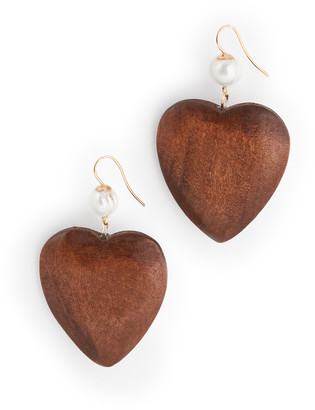 Sophie Monet The Wood Heart Earrings