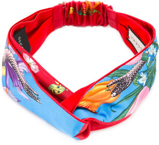 Gucci Floral Snake print headband