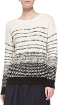 Thumbnail for your product : Vince Textured Stripe Knit Sweater