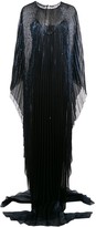 Thumbnail for your product : Oscar de la Renta Metallic Pleated Shift Gown