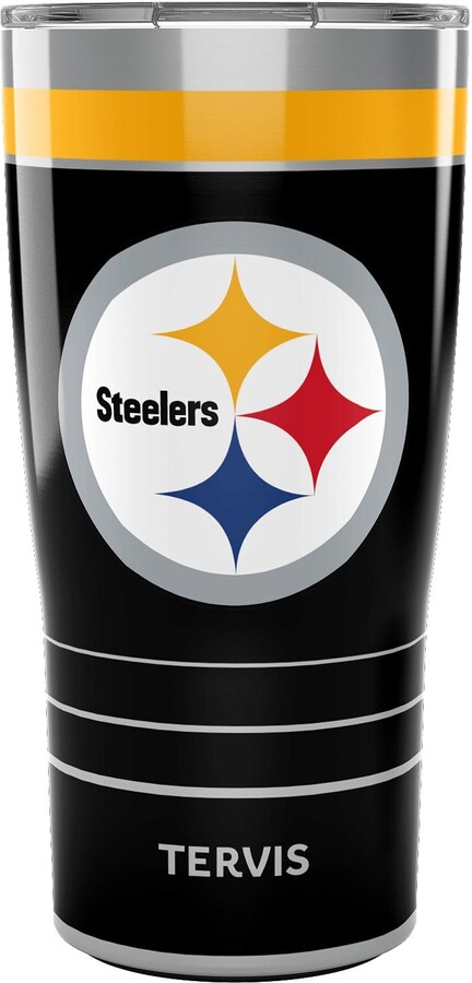 Tervis Traveler NFL Pittsburgh Steelers - MVP Triple Insulated Tumbler Travel Cup Keeps Drinks Cold & Hot, 20oz, Stainless Steel