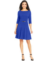 Thumbnail for your product : Tahari by ASL Three-Quarter-Sleeve Waist-Detail Dress