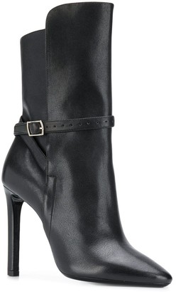 Saint Laurent High-Heeled Pointed Ankle Boots