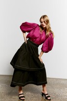 Thumbnail for your product : Aje Interlace Midi Skirt
