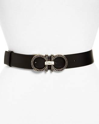 Ferragamo Women's Gancini Buckle Leather Belt