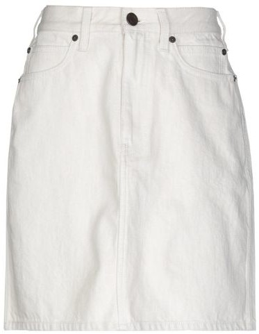 calvin klein white denim skirt