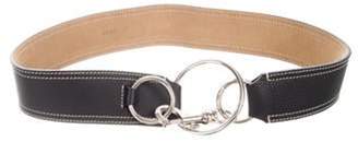 Miu Miu Leather Waist Belt Black Leather Waist Belt