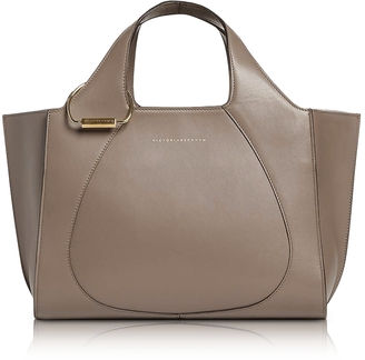 Victoria Beckham Dove Grey Leather Small Newspaper Tote Bag