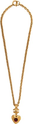 Chanel Pre Owned CC heart long necklace - ShopStyle