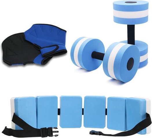 TUKO UNAOIWN Water Dumbbell Set for Aquatic Aerobics Exercise, Water Weights Equipment, Training Aid for Aquatic Fitness, Water Workout Fitness Tool