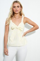 Thumbnail for your product : Dorothy Perkins Womens Petite Yellow Stripe Tie Front Cami Top