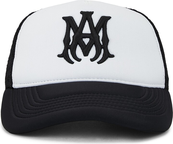 Amiri MA Two Tone Trucker Hat in Black