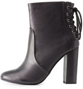 Thumbnail for your product : Charlotte Russe Lace-Up Back Ankle Booties