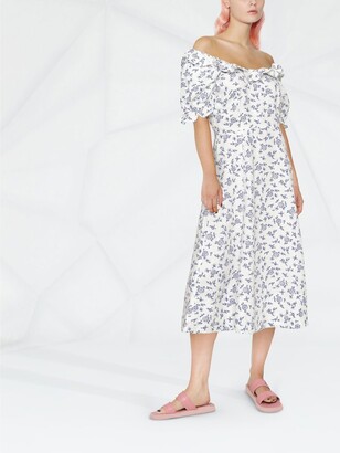 Polo Ralph Lauren Ruffle-Trim Floral Midi Dress