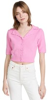 Thumbnail for your product : ENGLISH FACTORY Scallop Edge Short Sleeve Cardigan