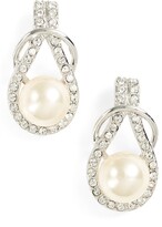 Thumbnail for your product : Nina Knot Imitation Pearl Drop Earrings