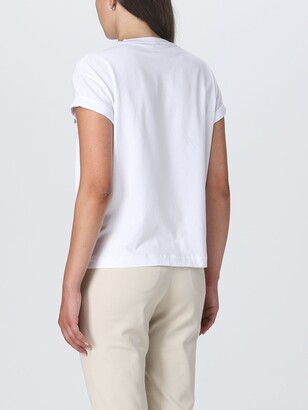 Tシャツ・カットソー Brunello Cucinelli Monili-Detailed Stretch Cotton T-Shirt Brunello Cucinelli Monili-Neck Short-Sleeved Flat Cotton T
