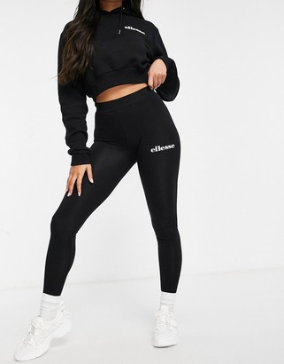 Ellesse Cropped Hoodie & Leggings Set In Black - ShopStyle Activewear Pants