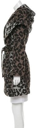 Tahari Knit Leopard Print Jacket
