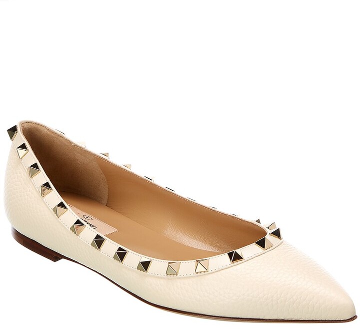 Valentino White Women's flats | Shop the world's largest collection of  fashion | ShopStyle