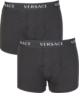 Versace Logo Band Two-Pack Stretched Boxers - ShopStyle