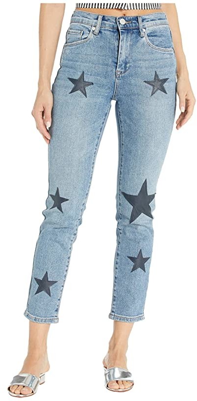 star print jeans womens