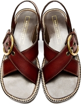 Thumbnail for your product : Marc Jacobs Maroon Leather Menswear-Inspired Sandals