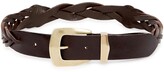 Thumbnail for your product : Kate Cate Exagon Dark Brown Leather Belt