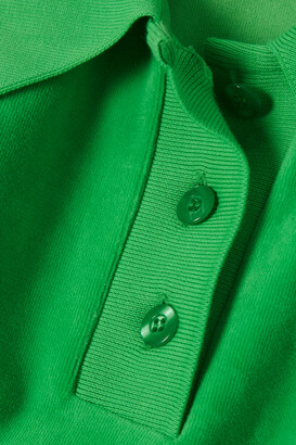 LOULOU STUDIO Cani Cotton-blend Velour Mini Dress - Green